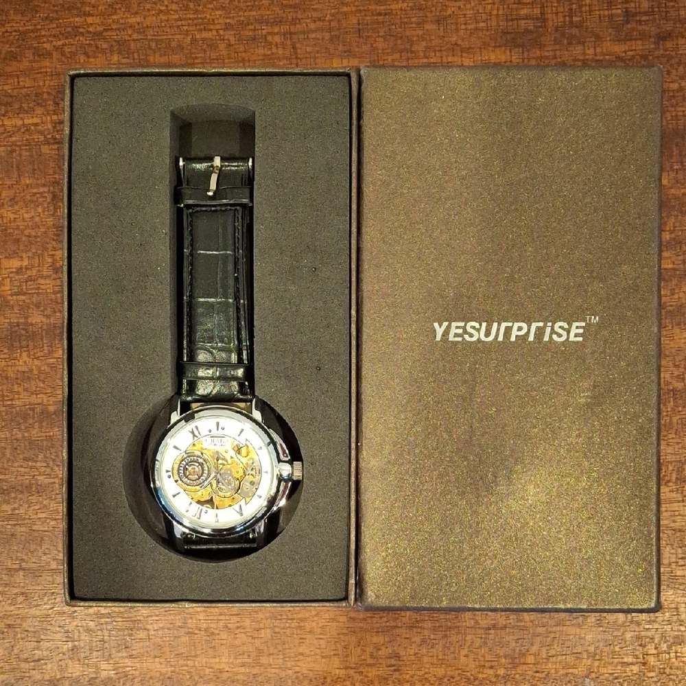 Men's Black Watch with Silver Accents
